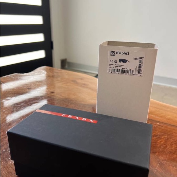 Prada Linea Rossa SPS 04WS Rubber Black/Dark Grey Men's Sunglasses - Picture 3 of 7